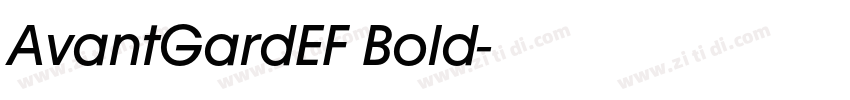AvantGardEF Bold字体转换